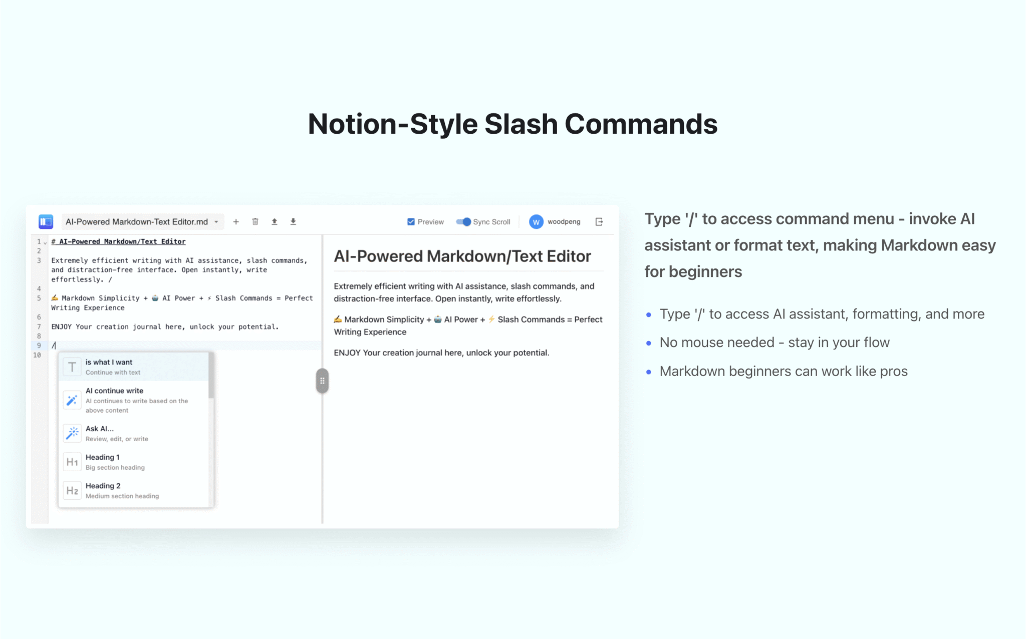 AI-Powered Markdown/Text Editor-img3