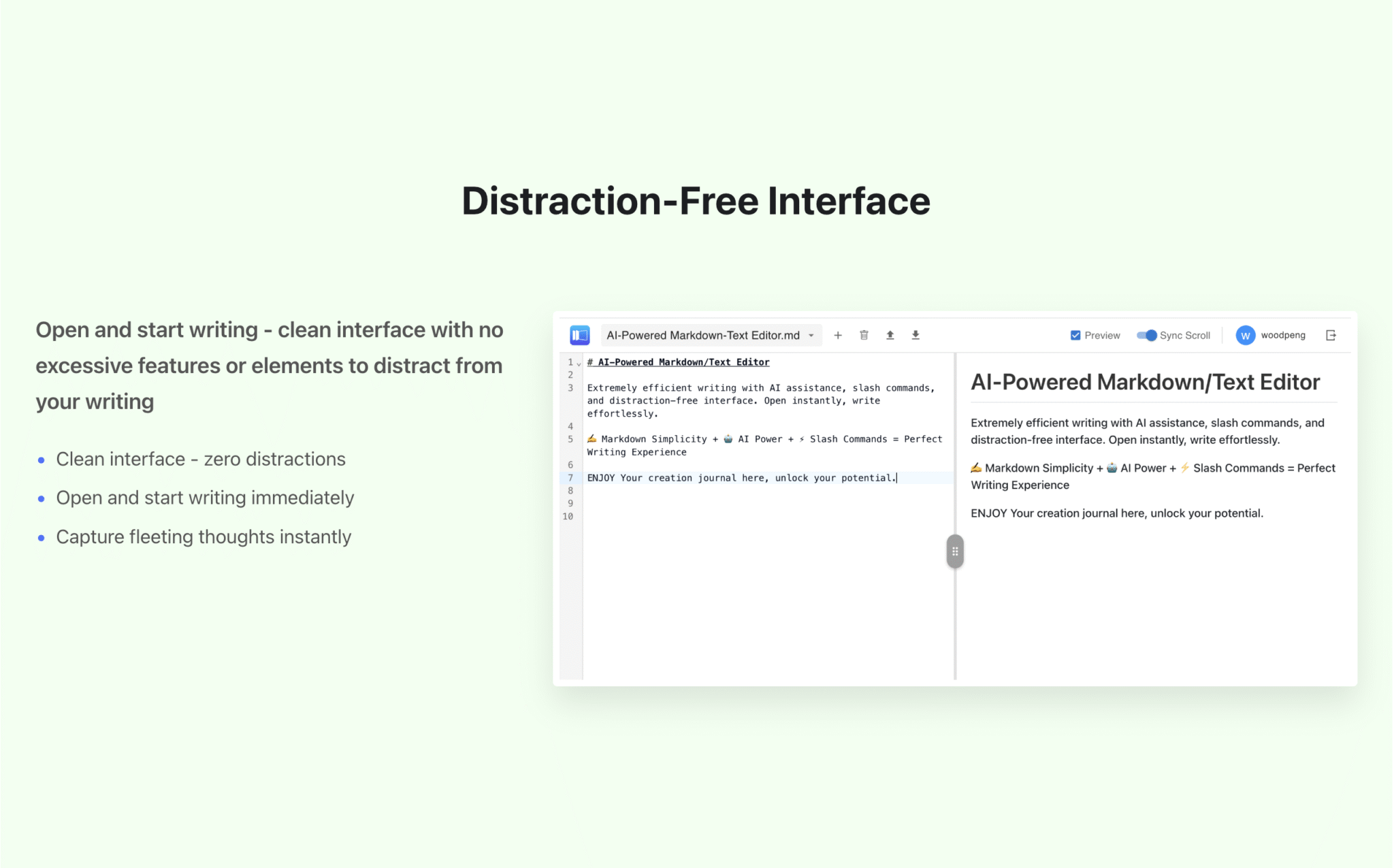 AI-Powered Markdown/Text Editor-img2